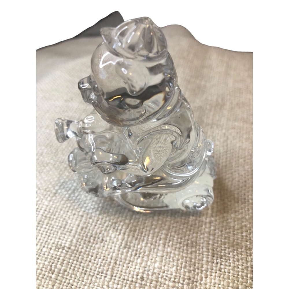 Princess House Rocking Circus Bear Figurine 24% Lead Crystal Germany Art Glass
